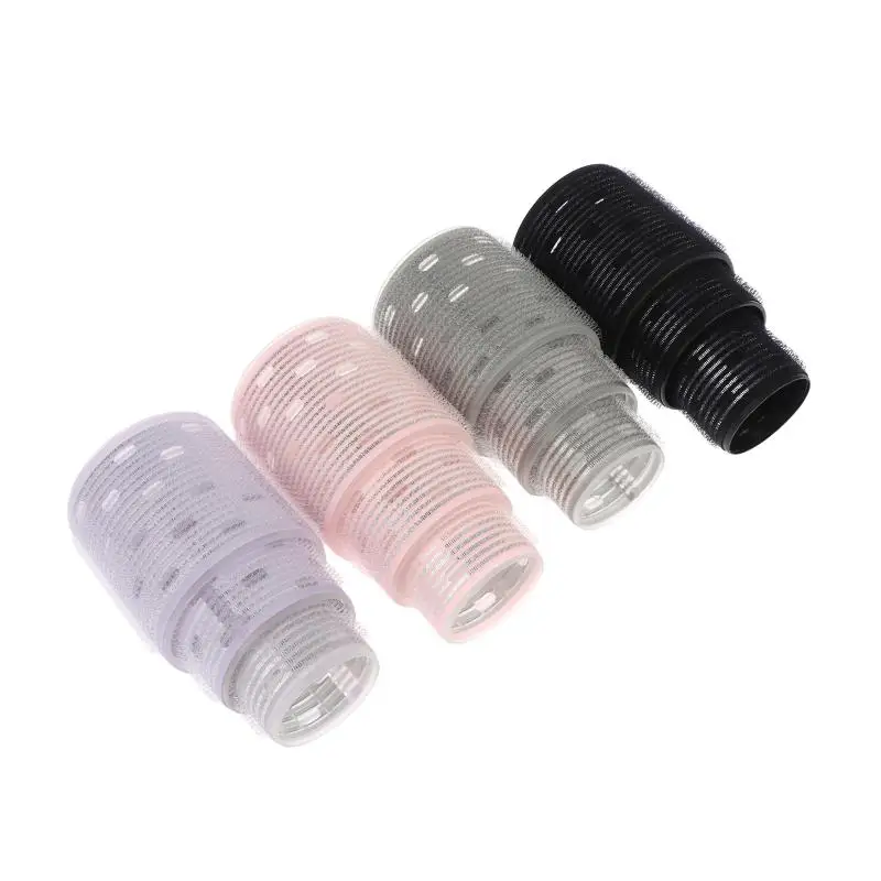 8Pcs Bangs Styling Roller Set Aluminium Silver Core Self Grip Hair Curlers for DIY Volume Easy Hairdressing view 4