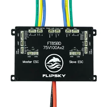 FLIPSKY FT85BD Doppia ruota motrice con interruttore integrato Il driver da 84 V può essere collegato alle luci dei freni, clacson, veicoli elettrici