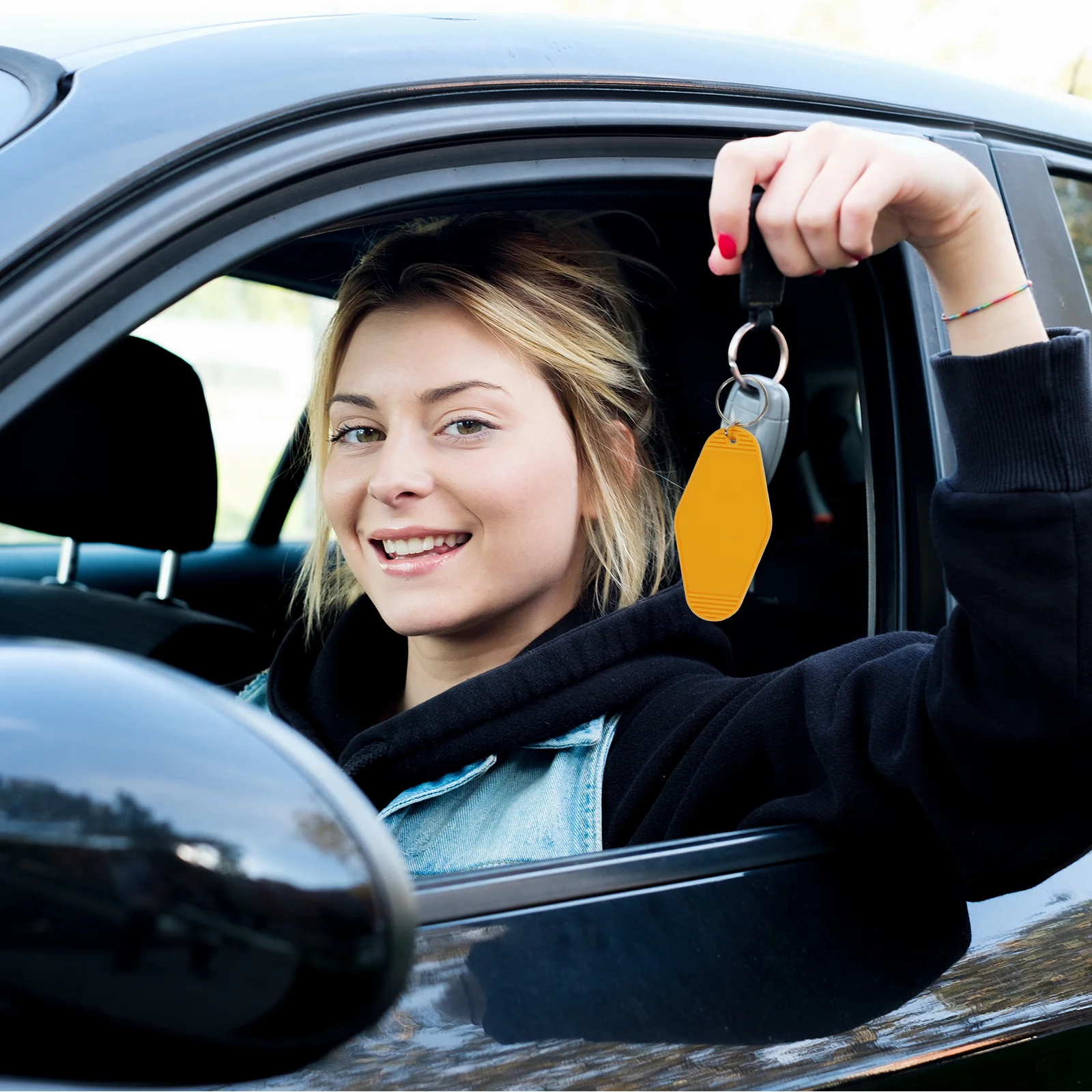 

10 pcs Luggage Tags Blank Plastic Keychain Labels For Keys Suitcases Id Hotel Storage Organizer Lightweight Split Ring Backpack