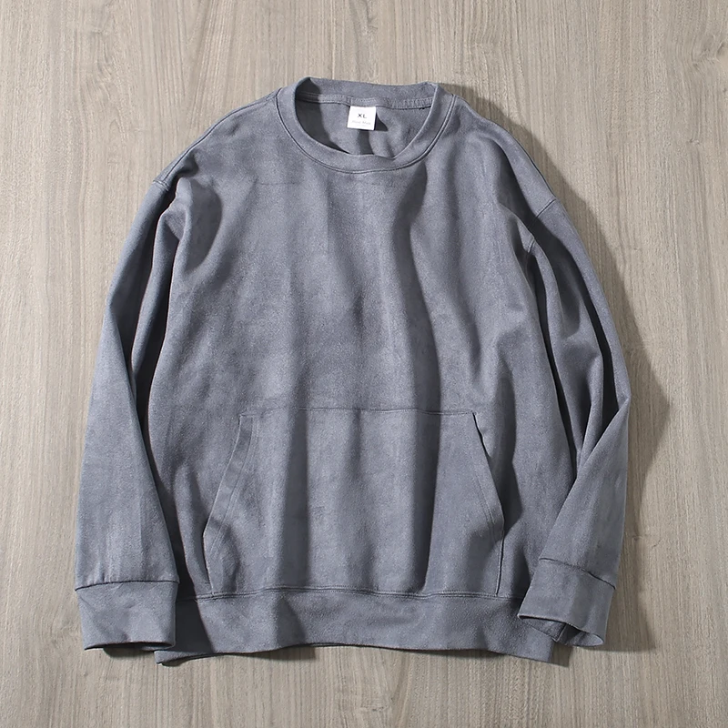 Multicolor Suede Sweatirt Classic round Ne Long Sve Overhead T-irt Base Layer Top for Women Autumn 2024 Regular Leng...