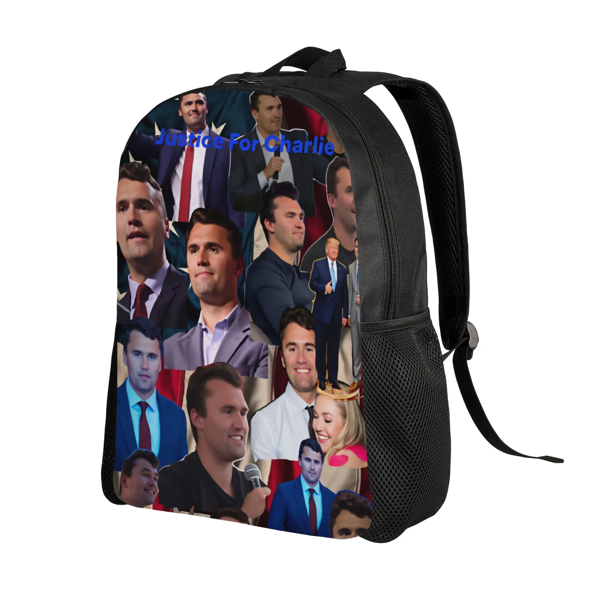 Rest in Peace Charlie Kirk Legends Backpack  Girl Polyester Travel Backpacks Print Style High School Bags Rucksack
