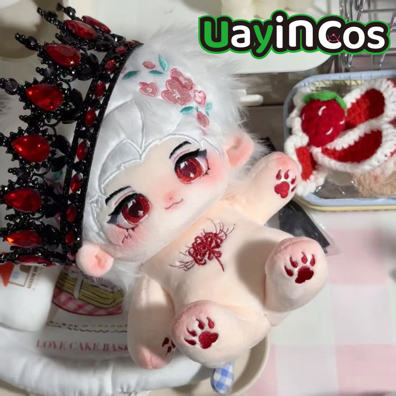 In stock 20cm Love and Deepspace Sylus  Stuffed Plushies Doll With Skeleton Pillow Ornament Anime Figure Game Toy Kids Gift Cart