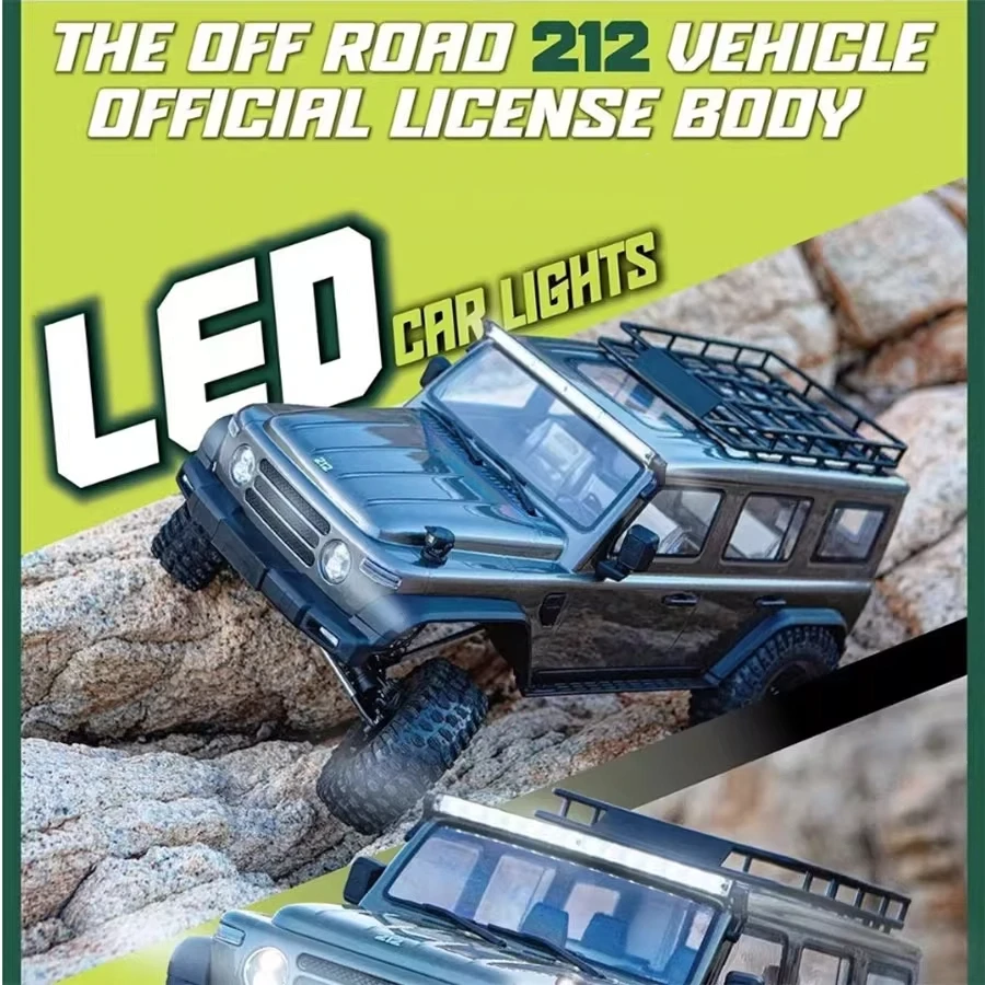 

YK4084 New Model 1/8 Scale Remote Control Electric 4WD Off-Road Climbing Car with Differential Lock Dual-Speed LED Linked Lights