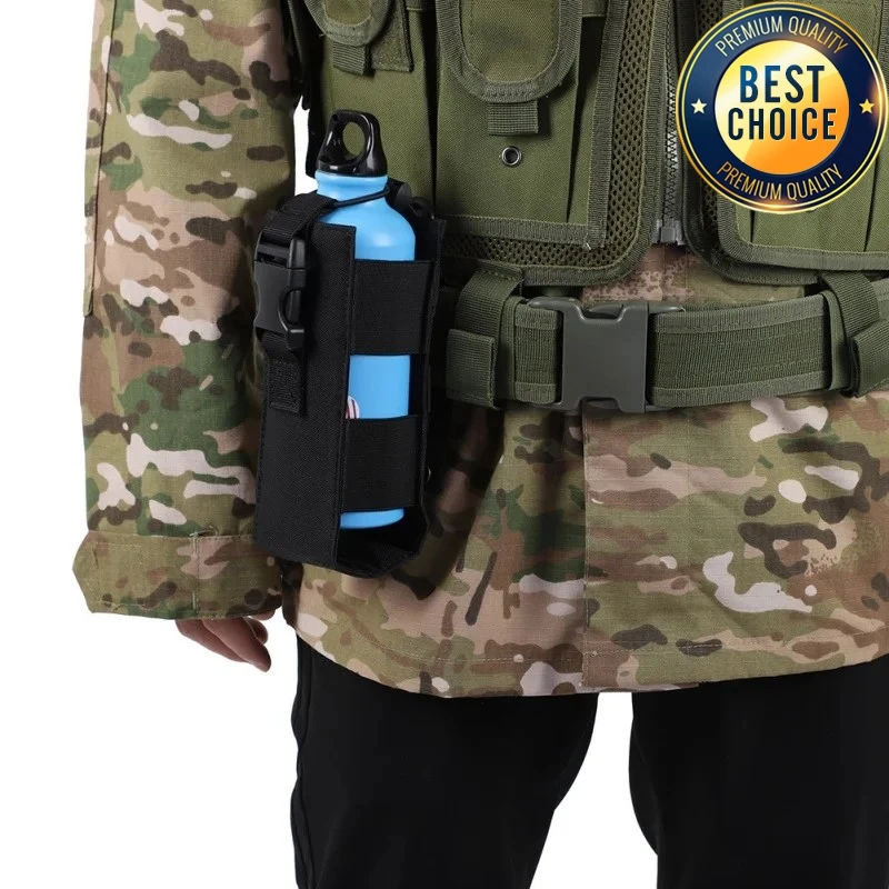 Tactical Molle Radio Walkie Talkie Pouch, Garrafa de água, 600D Nylon Kettle Cover, Pendurado bolsa de cintura, Ao ar livre, Caminhadas, Camping Titular