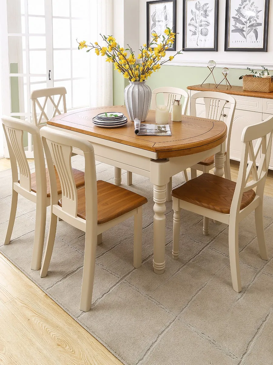 

Складной выдвижной обеденный стол и стул из массива дерева