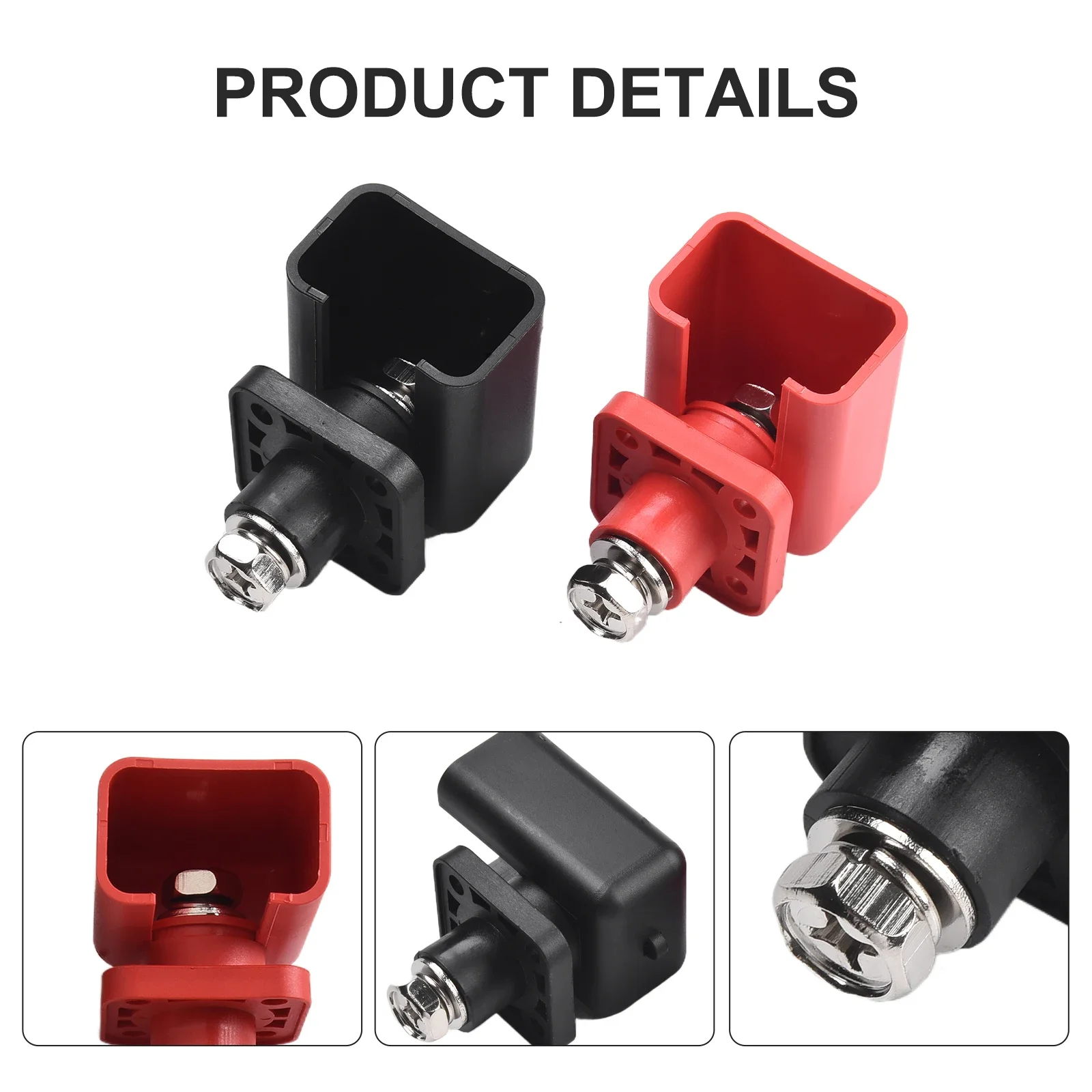 

Connector Black red Terminal Block 200A Copper Current Electrical Energy Lithium Nickel Plating Storage Sturdy