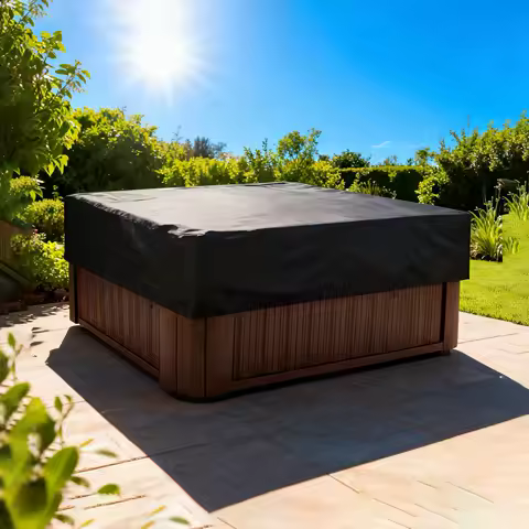 Spa Cover Heavy Duty Square UV Protection Replacement Square Spa Covers For Outdoor Garden Backyard Deck Poolside Residential