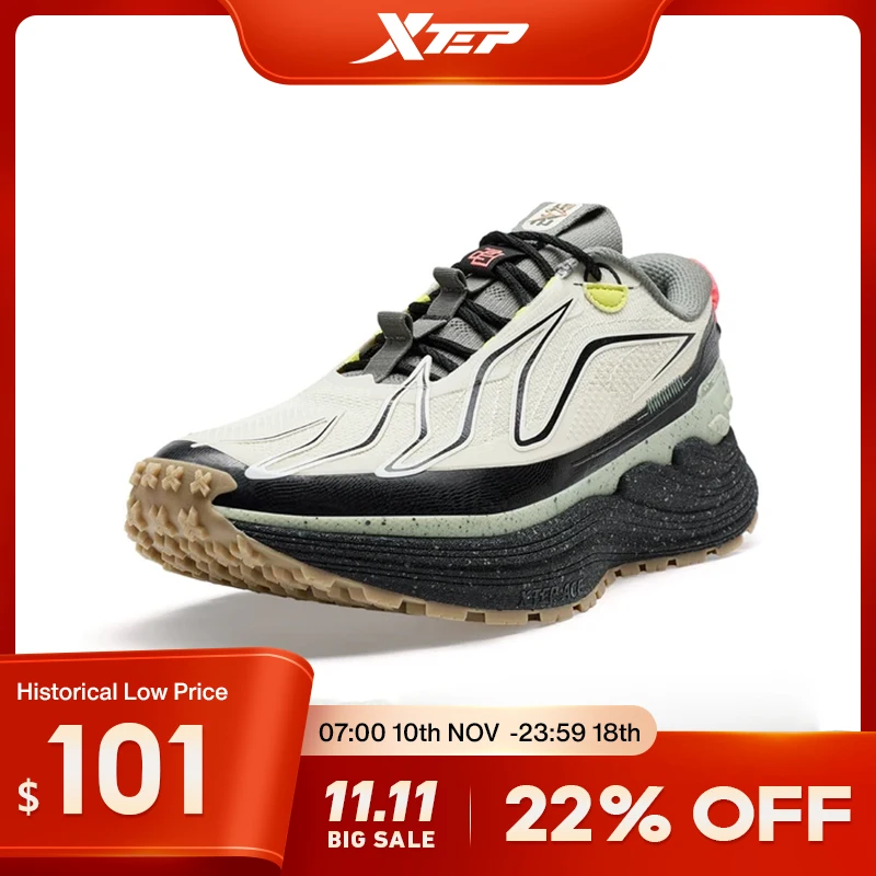 Xtep Volcano Max Running Shoes For Men 2024 Winter Rebound Sports Shoes Trendy Retro Cushion Sneakers 976419110050