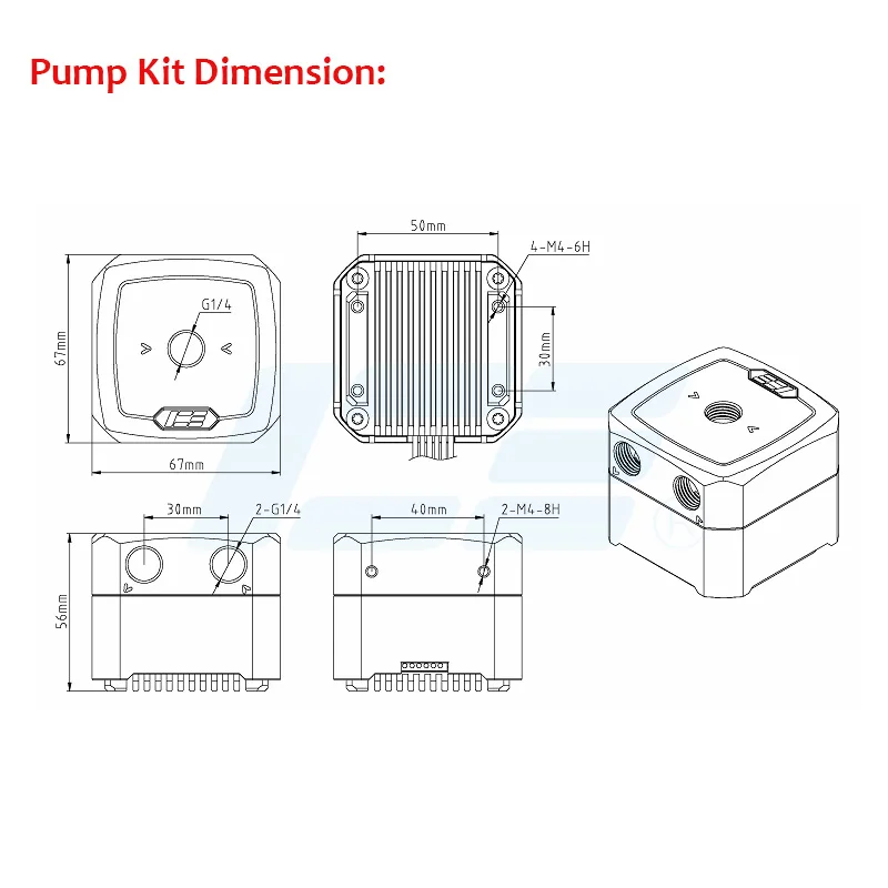 Imagem -06 - Icemancooler Qx5 17w Bomba de Baixo Nível de Ruído Max 960l h Cabeça de Pressão de 5m Controle de Velocidade 4pin Pwm Conector 4d Longa Vida Útil Ice-qx5