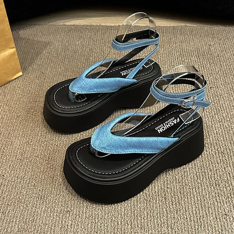 2026 New Women Platform Wedges Heel Sandals Fashion Clip Toe Ladies Elegant Party Dress Gladiator Sandalias view 5