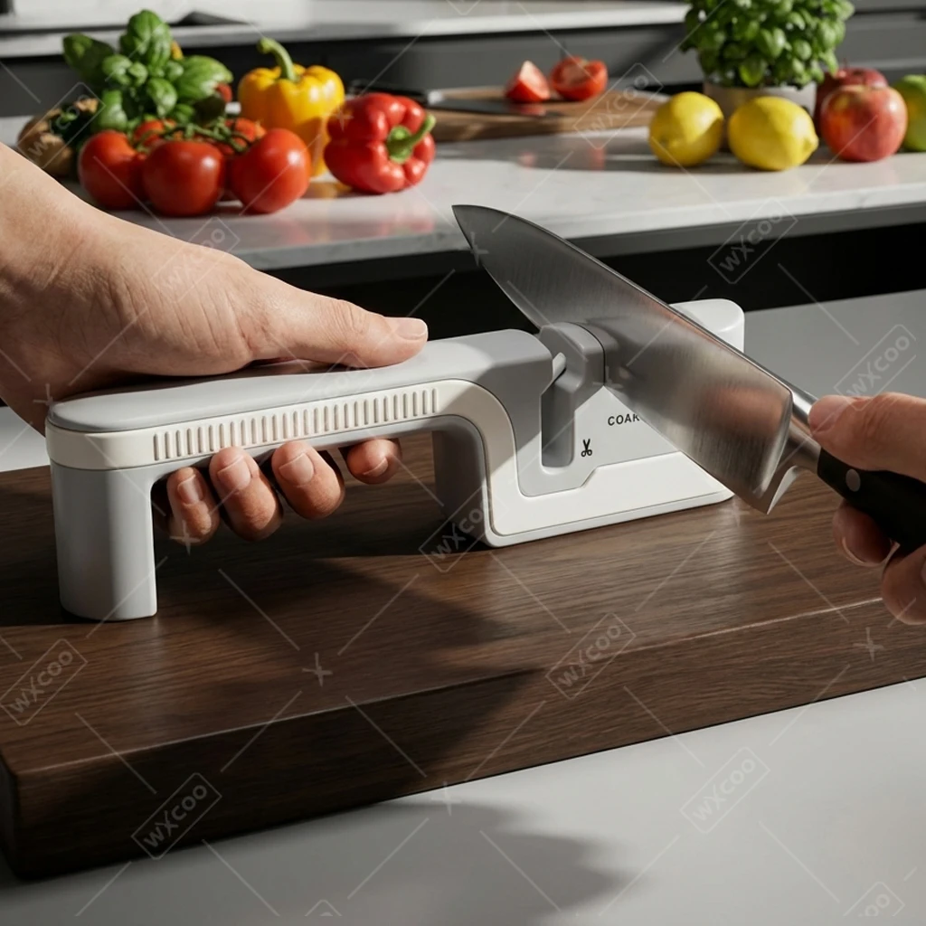 3 stage Quick Knife Sharpener for Home Use Multi-functional Manual Kitchen Whetstone Specifically for Sharpening Chef's Knives