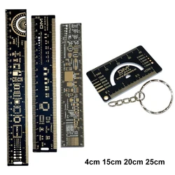 4cm 15cm 20cm 25cm Multifunctional PCB Ruler Measuring Tool Resistor Capacitor Chip IC SMD Diode Transistor Electronic Tools