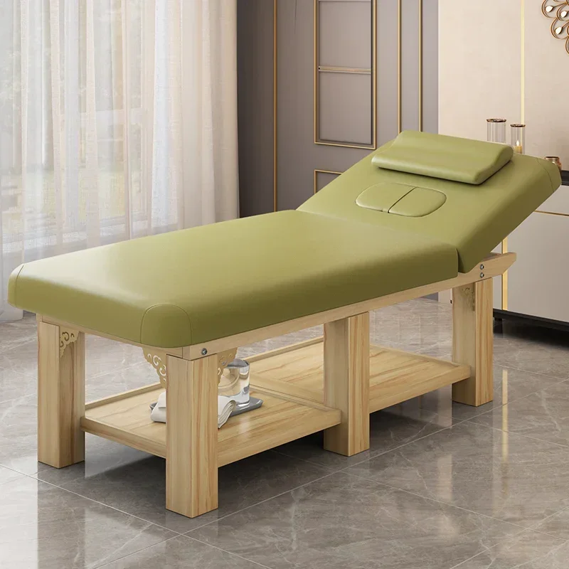 Lash Face Spa Massage Table Tattoo Speciality Beauty Massage Bed Wooden Adjust Comfort Camilla Masaje Beauty Furniture KMMT