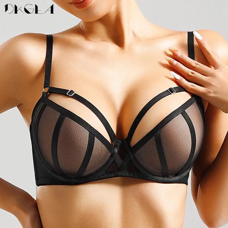 Fashion Sexy Underwear Set Women White Thick Padded Brassiere Push Up Bra Sets Bandage Temptation New Plus Size Lingerie C D Cup