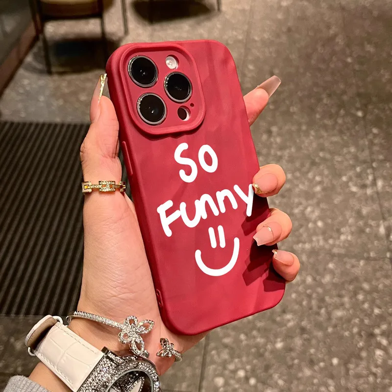 Gourde Cute Aesthetic Casing Smile Bow Pattern Phone Case for Iphone 16 15 14 13 12 11 Pro Max IP 7 8 Plus Iphon X XS XR Xs Max