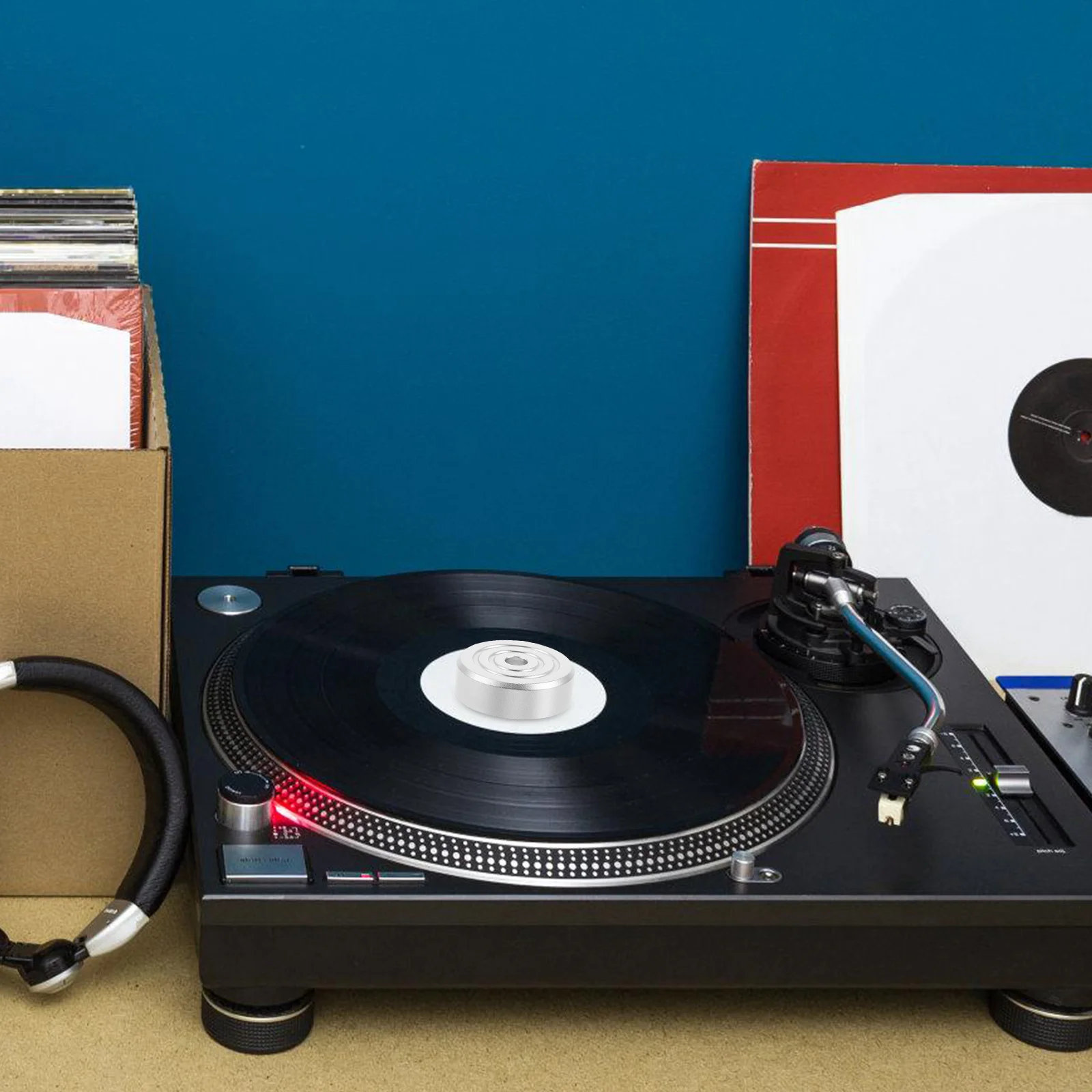 

Vinyl Record Adapter Aluminum Turntable Stabilizer For Vibration Reduction Balanced Disc Stabilizer Professional Record