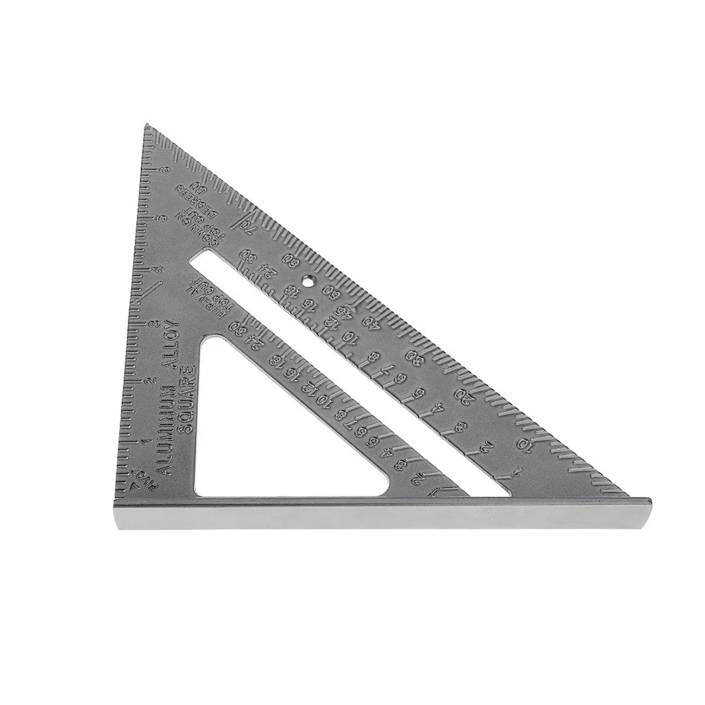 7inch Triangle Rule 90 Degree Thickening Angle Rule Aluminum Alloy Carpenter Measurement Square Ruler Layout Measurement Tool