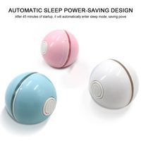 Automatic Smart Cat Toys LED Light Fast Rolling Dog Cat Training Ball USB Rechargeable Indoor Playing Electric Cat Ball Toy