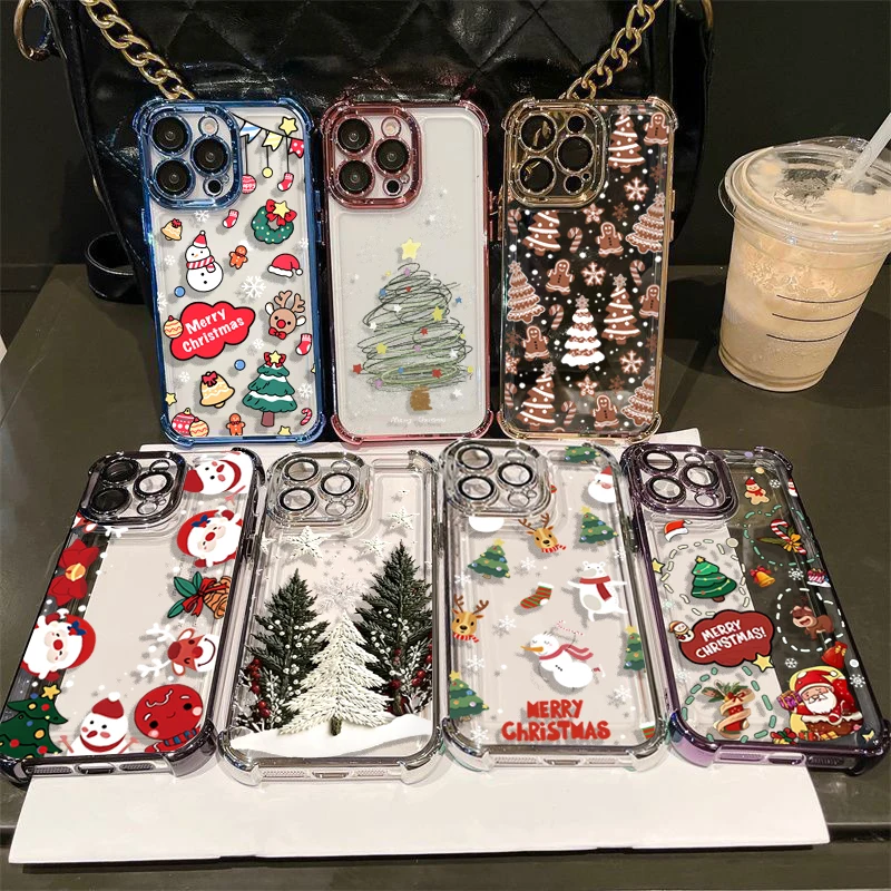 New Year Christmas Santa Elk Case For Samsung Galaxy A06 A07 A56 A36 A55 A54 A25 A26 A16 A15 A51 A24 A33 A04 A32 A13 cover