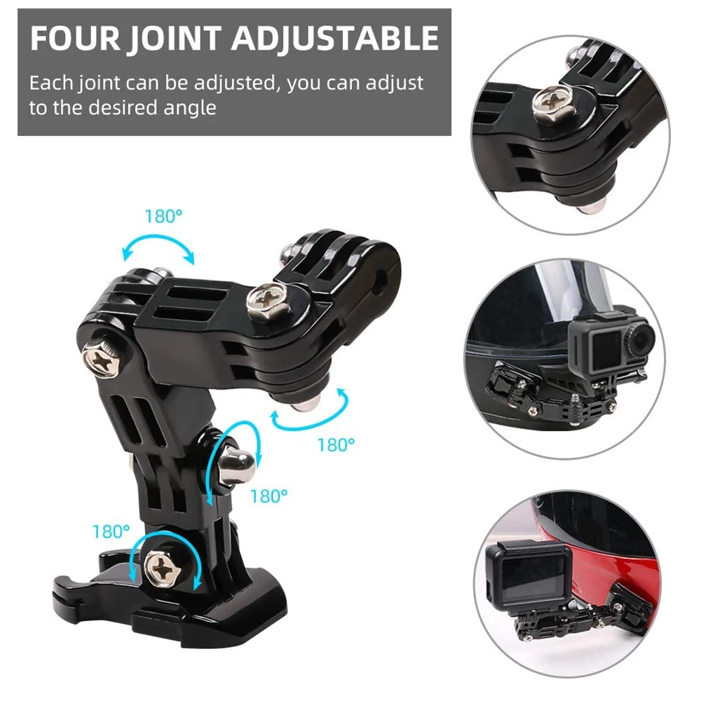 Motorcycle Helmet Mount For Gopro Hero 10 9 8 7 6 5 4 3 Yi osmo Action Sports Camera Mount Full Face Holder Accessories Strap