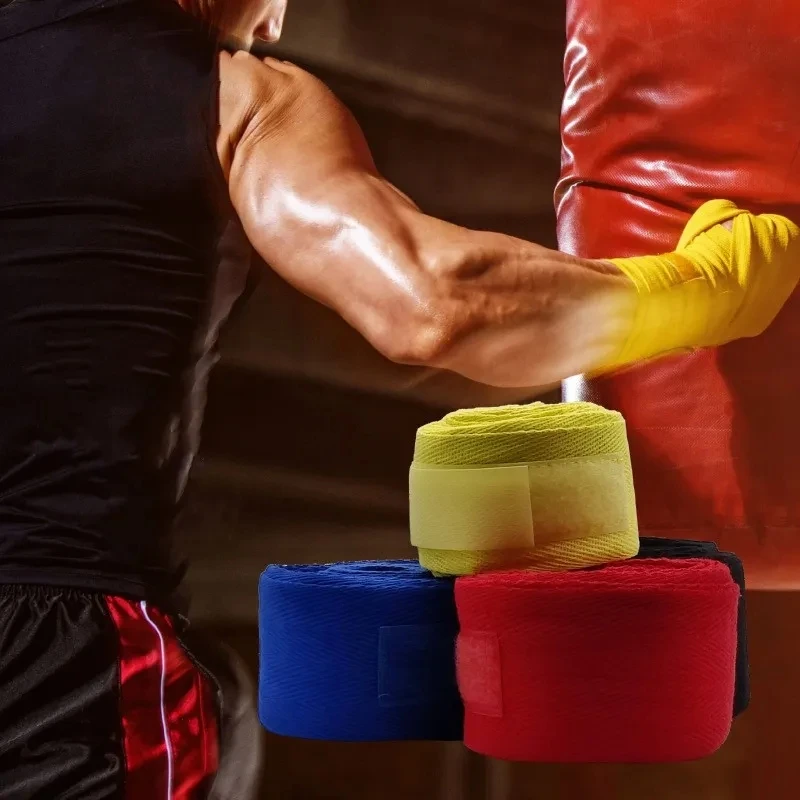 Cotton Boxing Bandage Hand Wraps Combat Protect Boxing Kickboxing Muay Thai Fighting Hand Strap Training Wrist Support