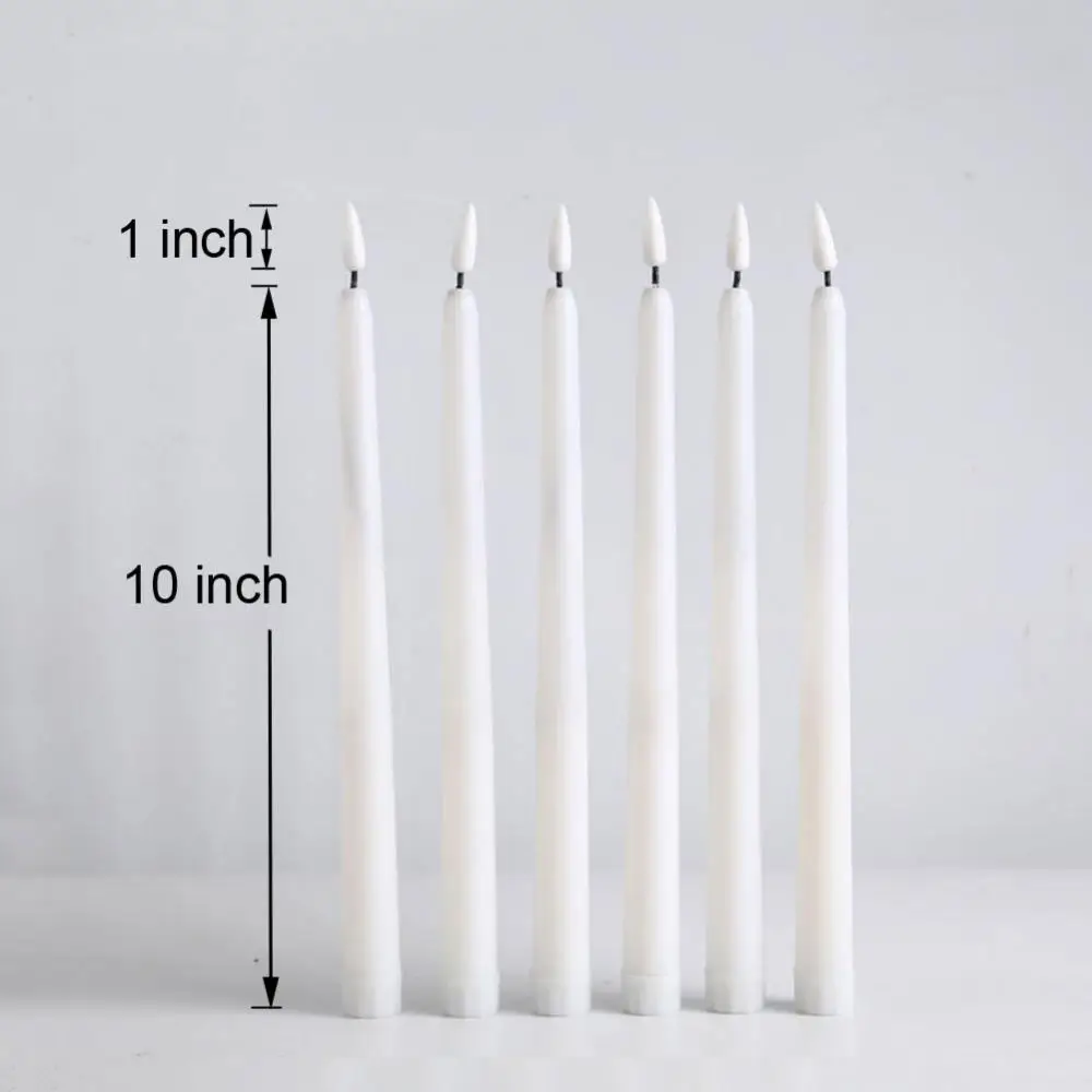 Christmas LED Long Candle Light Remote Control Flame Lamp Warm White Flameless Taper Candles Wedding Party Table Halloween Decor