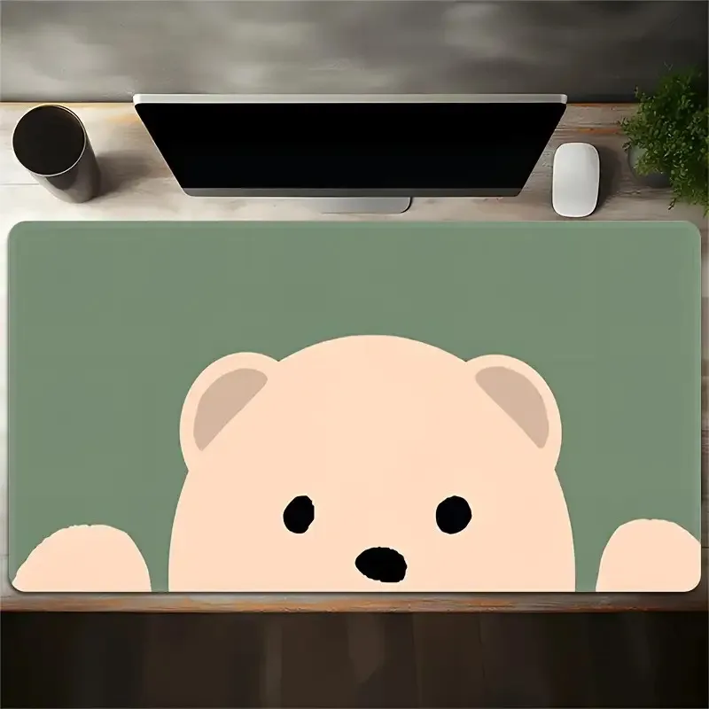 

The large cute bear cartoon game mouse pad with a waterproof and anti-slip rubber base is suitable for both home and office use