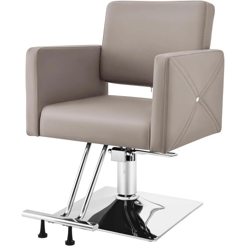 理髪師用サロンチェア、ヘアサロンチェア、頑丈な油圧ポンプ付き、360度回転、高さ調節可能スタイリストチェア