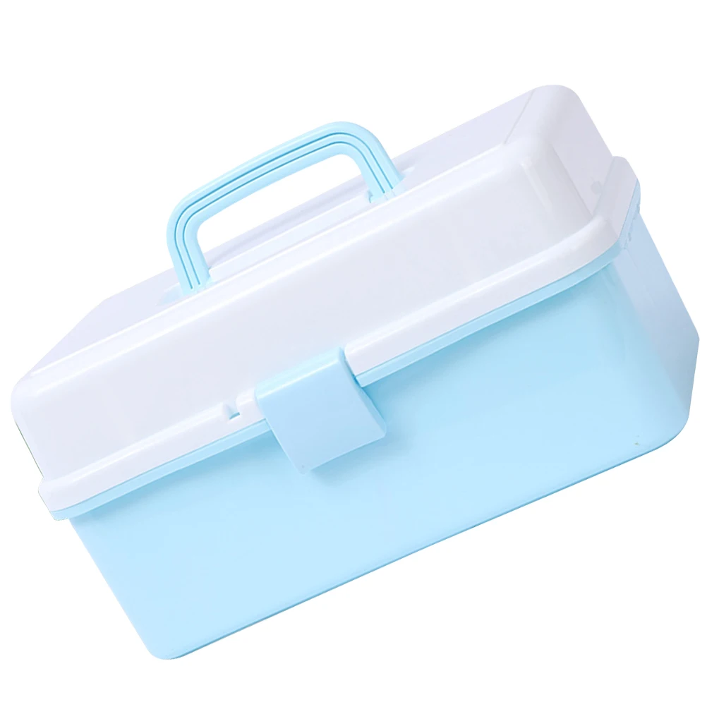 

Multi-Layer Stationery Storage Box Large Capacity PP Organizer Kids Craft Tool Container Handle for Art Supplies Beads Toys Nail