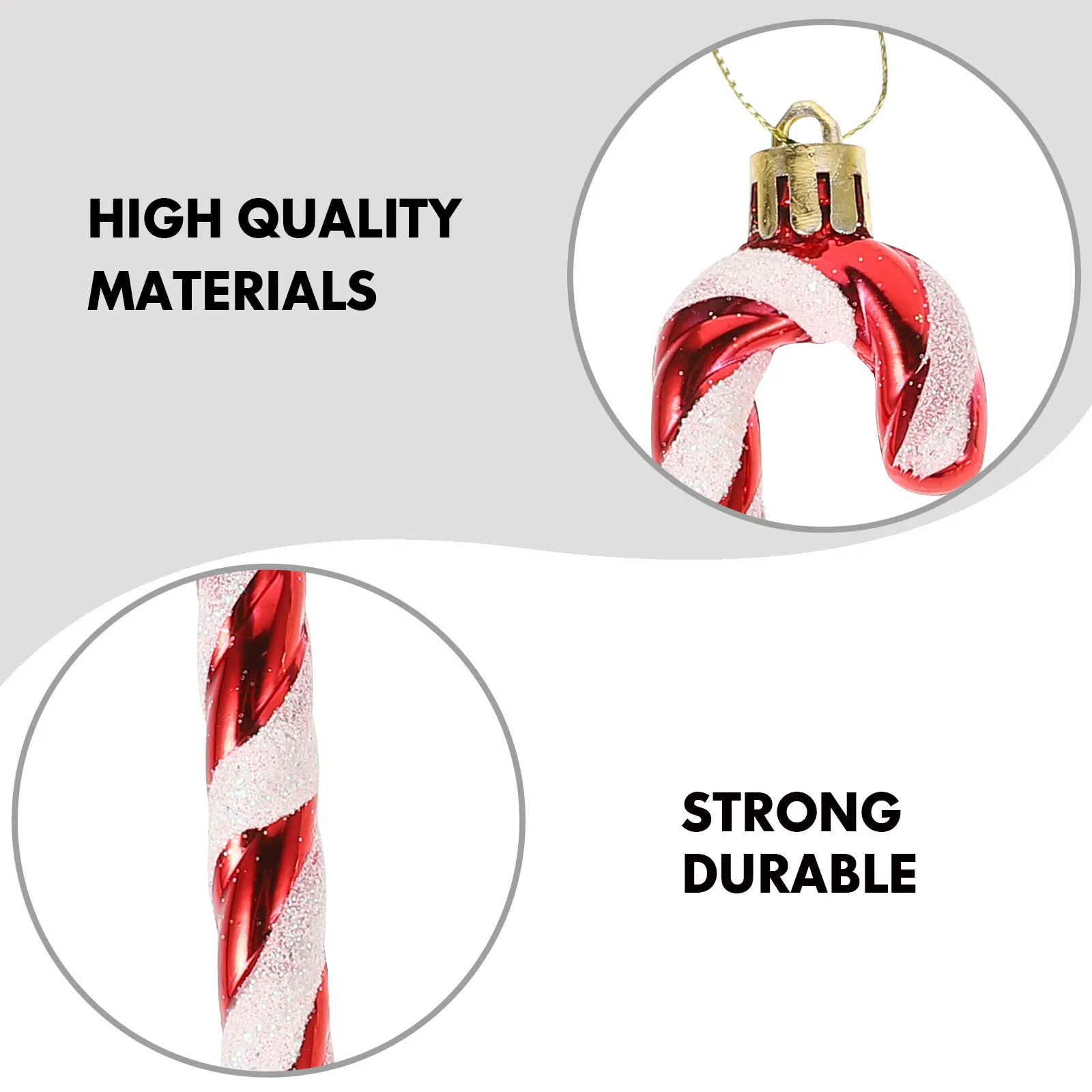 

18Pcs Christmas Candy Pendant Crutch Hanging Pendant Decorative Tree Ornament Holiday Festival Christmas Decoration