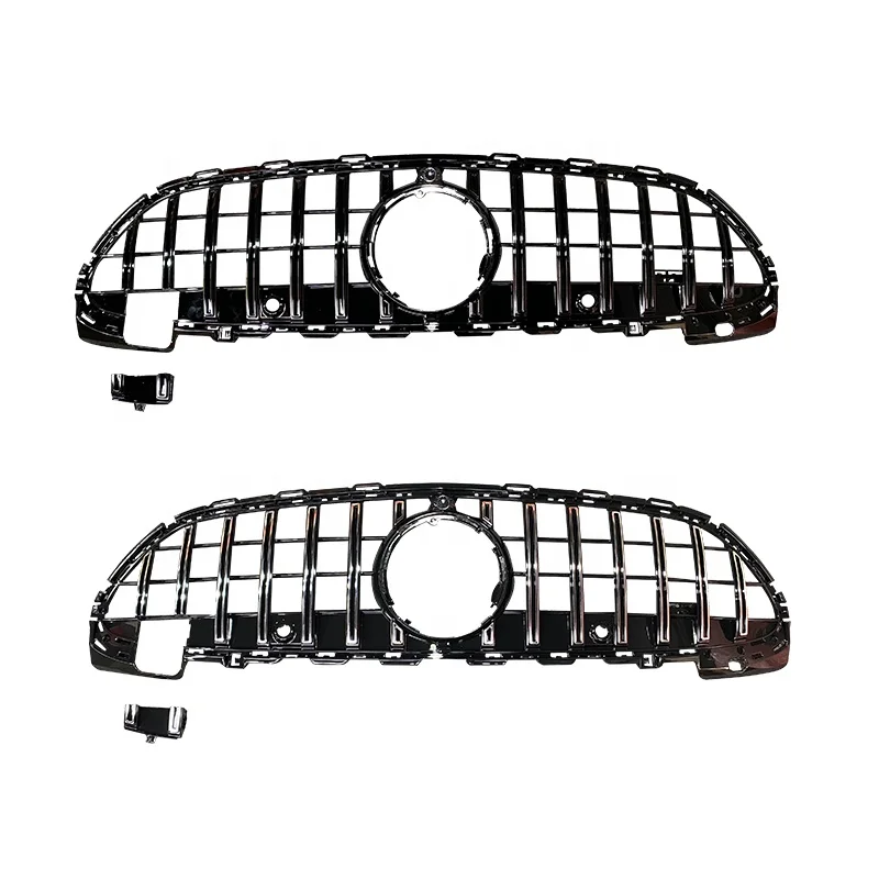

Auto GT Grilles for 2022 C Class W206 C200 C260 C300 Chrome Silver Grille Black Grilles GT R Style
