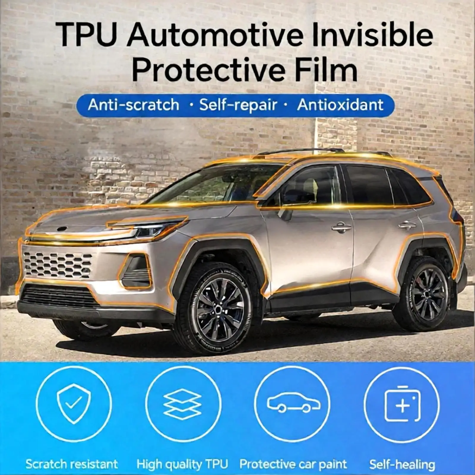 9Mil TPU Scratch Resistant For Toyota RAV4 2026 2027 Car Paint Protection Film Precut PPF Clear Sticker Self-adhesive Repairable