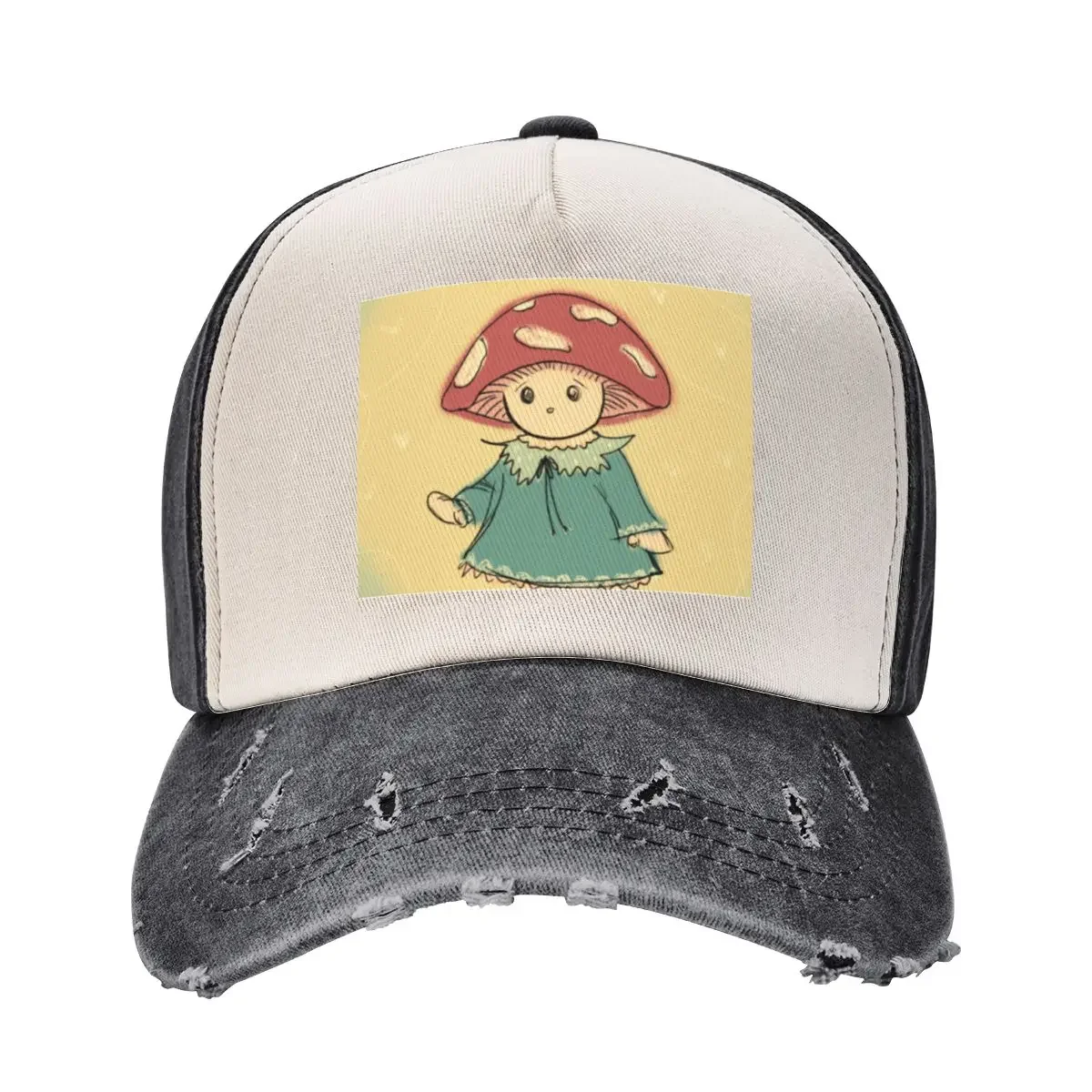 Mushroom Cutie - Sweet Little Garden Spirit - Inner Child Art Baseball Cap Ball Cap New In Hat custom Hat Mens Tennis Women's