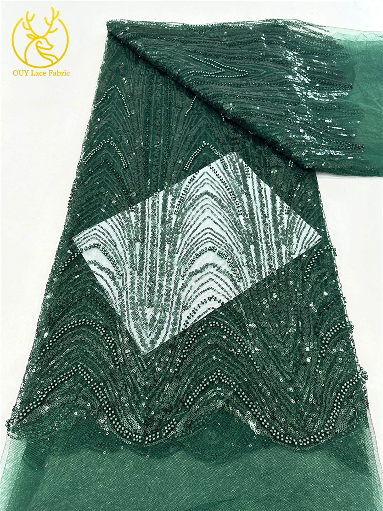 アフリカのビーズレース生地2025フランスのスパンコールチュール新郎刺繍エレガントなナイジェリアのブライダルガウンレース生地ウェディングドレス