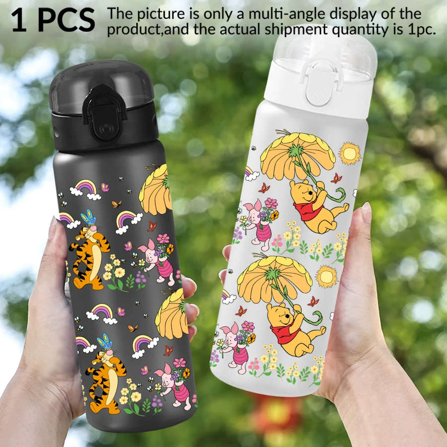 1Pc Disney, Winnie the Pooh, Tigger, pattern 26oz plastic water bottle, outdoor sports water cup birthday/homecoming gift