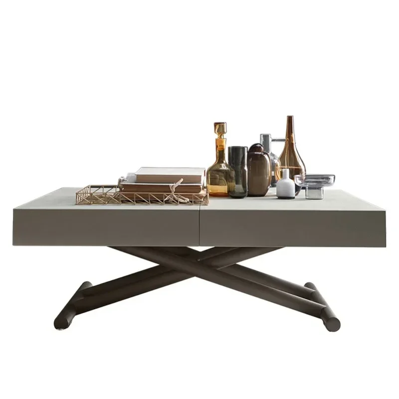 Italian minimalist multi-functional lifting coffee table dining table dual-purpose retractable folding living room household sma