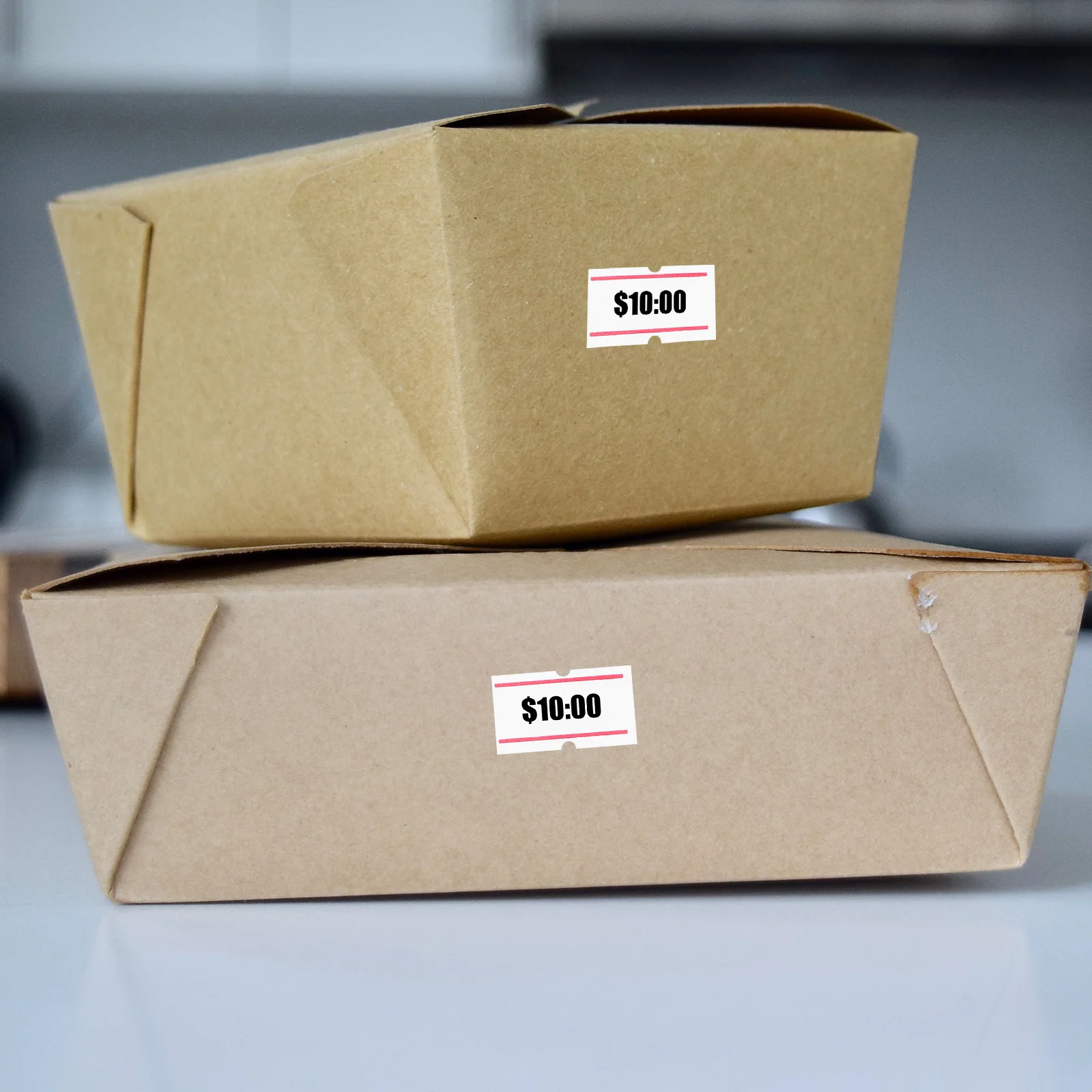

30 Rolls Price Tag Sticker Paper Double for Supermarket Food Store Self Adhesive Price Label Paper Material
