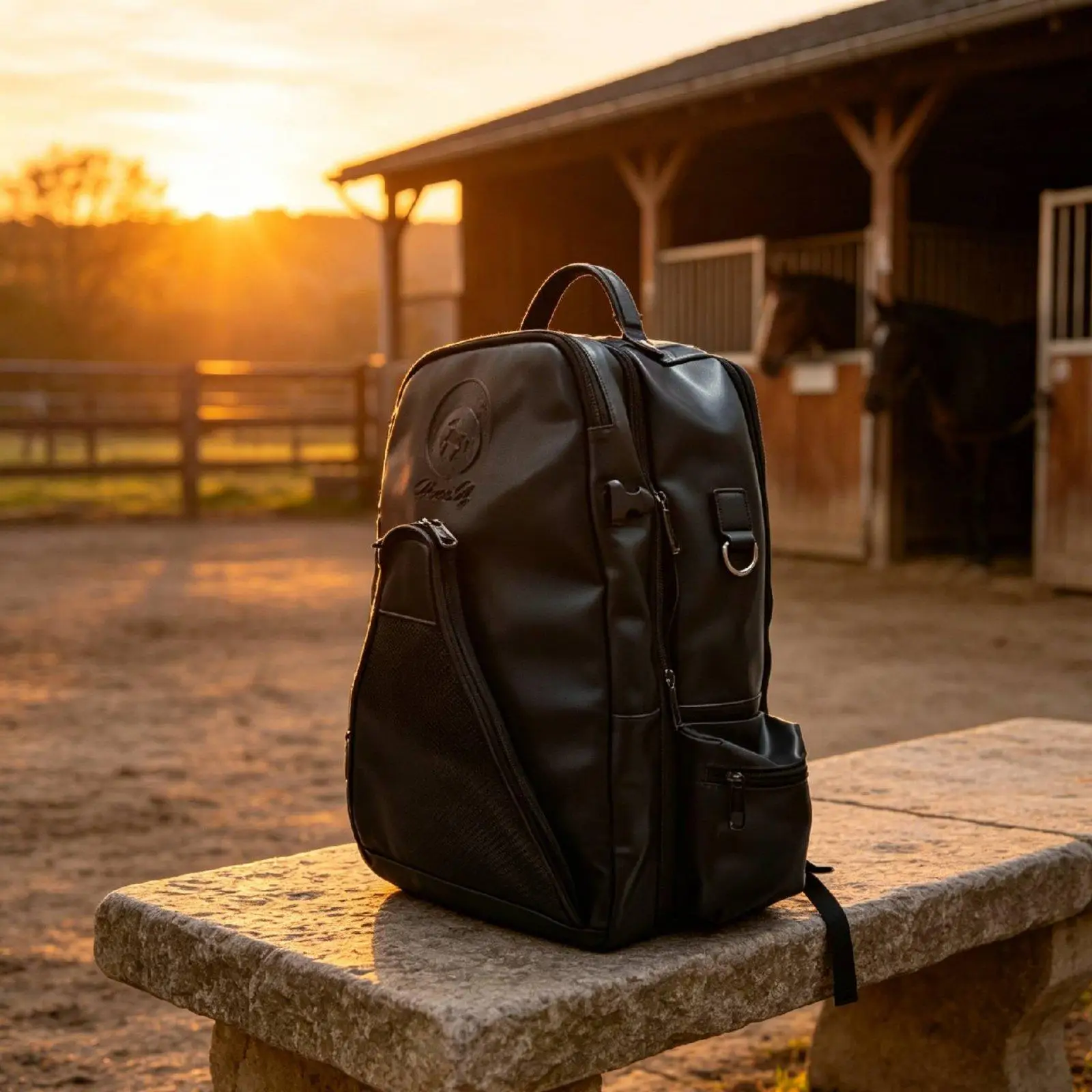 Horse Riding Equipment Backpack Multi-Compartment Riding Helmet and Boot Bag view 5
