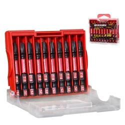 Geinxurn Impact Tough Magnetic Screwdriver Bit Set, Torx Head Power Bits, S2 Alloy Steel Star Bits with Storage M-Box