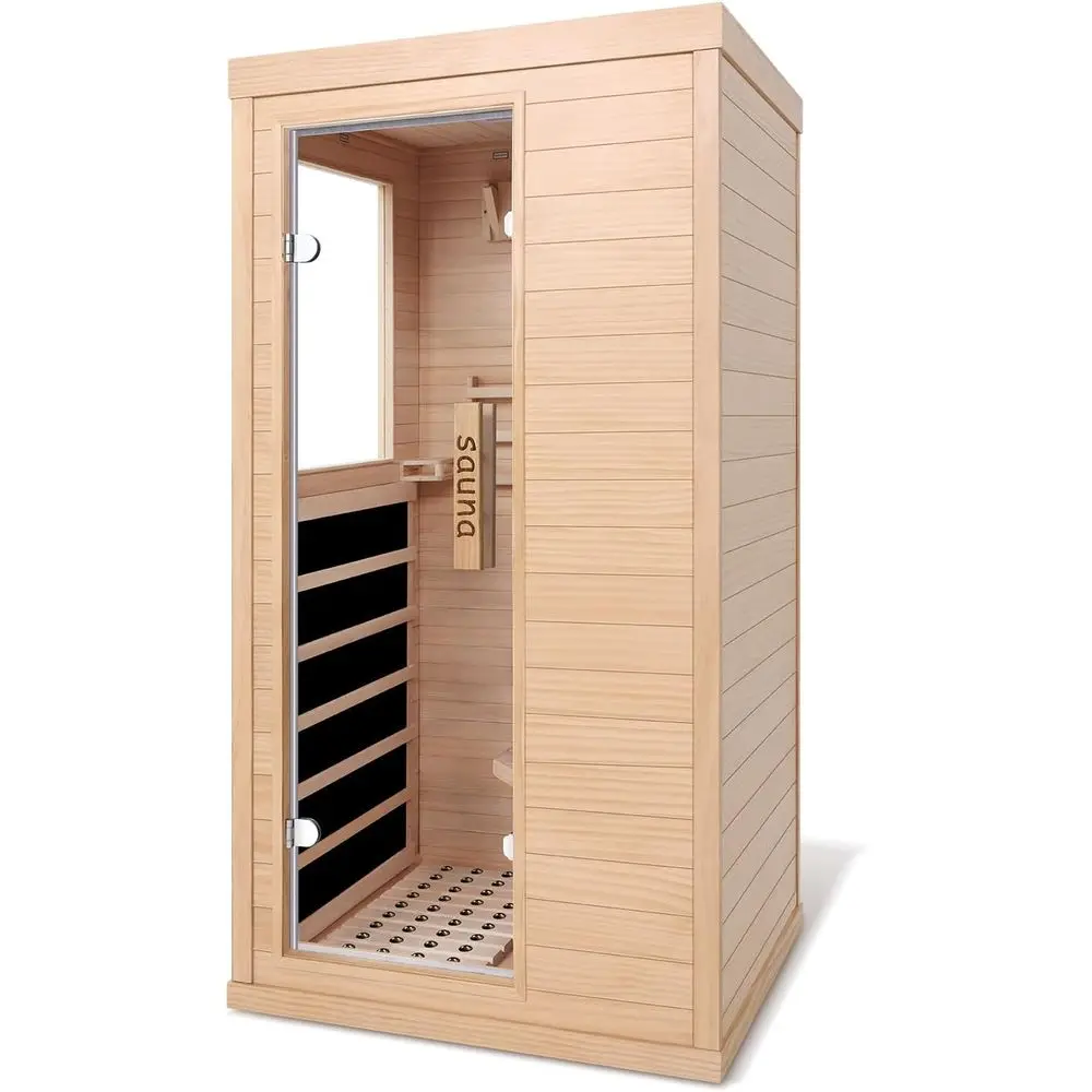 1350W Hemlock Wood Infrared Sauna for Home - Ideal for Athletes, Professionals, and Arthritis Relief