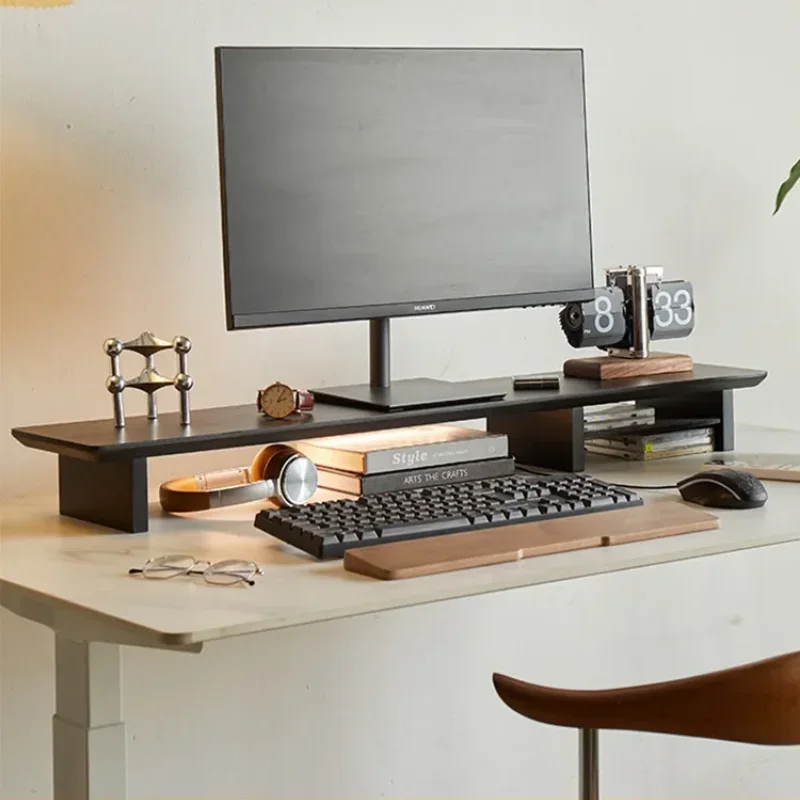 Monitor Base Stand Desktop Elevated Stand Woodiness Monitor Table Keyboard Storage Space Saving Digital Accessories