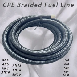 1M 3M 5M 8M 10M AN4 AN6 AN8 AN10 AN12 AN16 AN20Cooler Hose Line Pipe Tube Nylon Stainless Steel Braided CPE Rubber Black