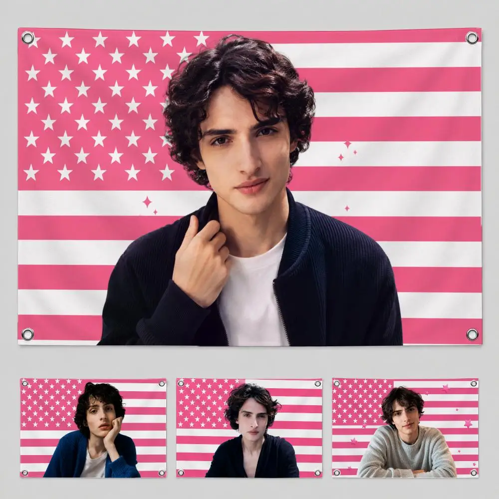 Actor Finn Wolfhard Flags Home Yard & Garden Decor Banner - Indoor Outdoor Wall Hanging Flag