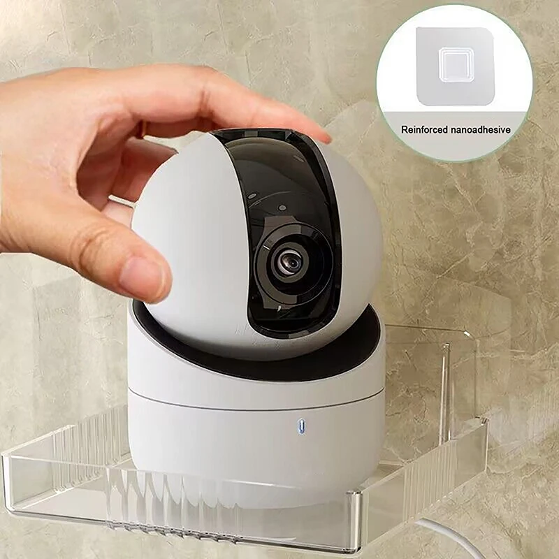 Universal Camera Stand Support Punch-free Self-adhesive Monitor Shelf Wall-mounted CCTV Holder WIFI Router Bracket TV Box Rack
