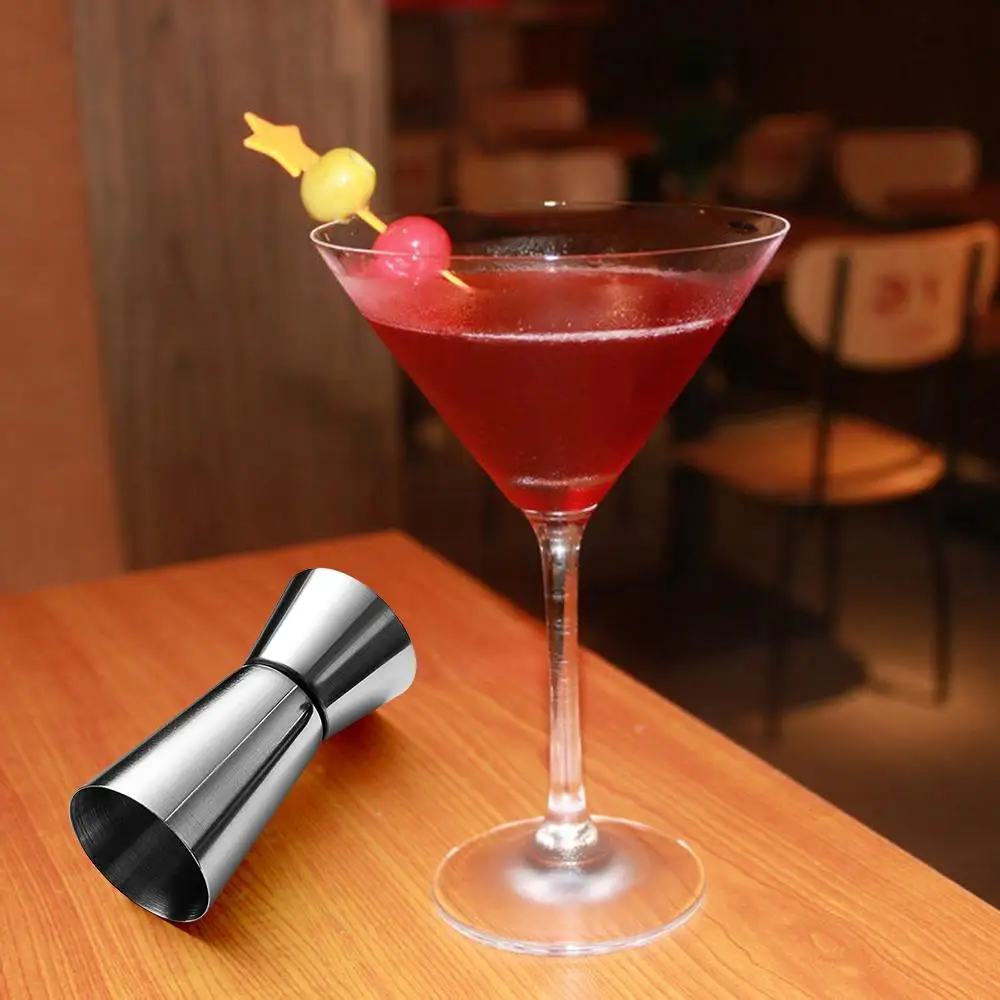 1Pc Measure Cup Double Head Design Stainless Steel Measure Jigger Home & Living Dual Shot Cocktail Mug Kitchen Gadgets