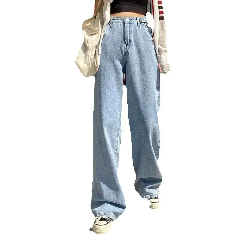 Woman Jeans Pant High Waist Clothes Wide Leg Denim Clothing Streetwear Vintage Quality Fashion Harajuku Straight Pants