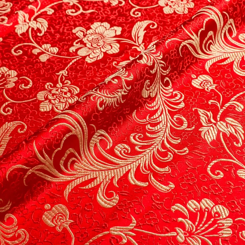 Brocade jacquard dress fabrics fashion sewed fabric for clothing needlework material for DIY dress and bag light luxury fabric