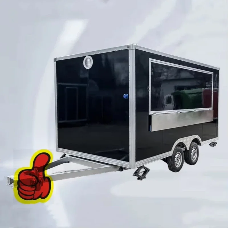 12 Foot Mobile Food Truck Cart Full Kitchen Charter Street Fast Food Restaurant Trailer