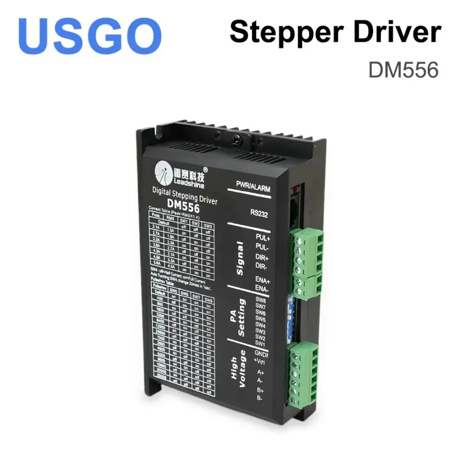 

USGO Leadshine DM556 2 Phase Stepper Driver 20-50VAC 0.5-5.6A 7-16mA