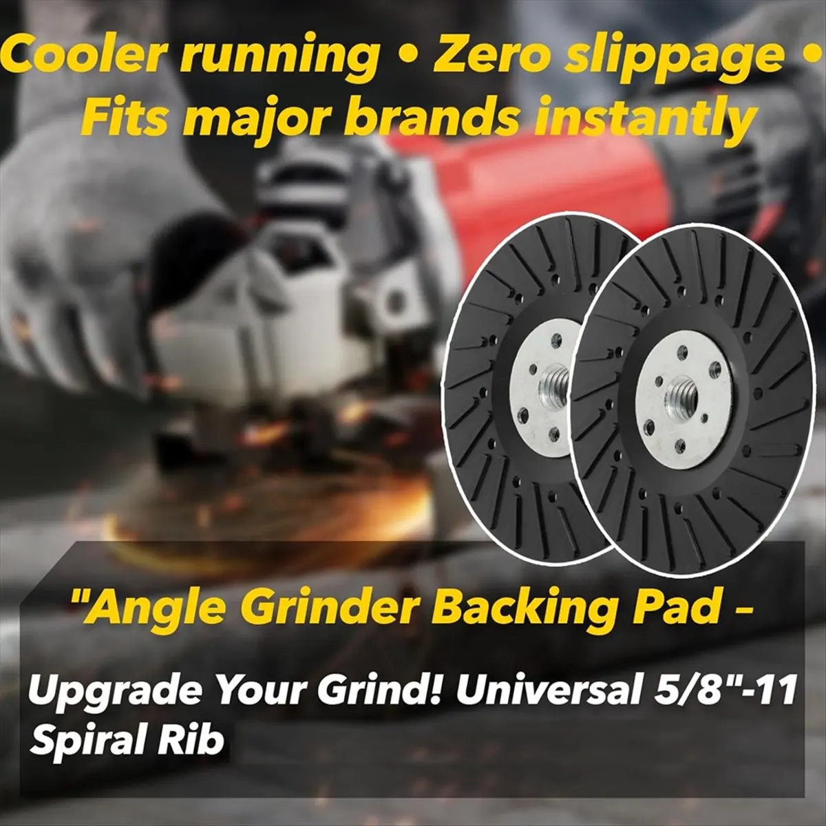 (2 Pack) 4.5 Inch Angle Grinder Backing Pad with Non-Slip Design, Fits , , & More